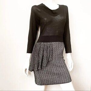 Yigal Azrouel New York Cashmere & Silk Asymmetrical Ruffle Dress NWT, S